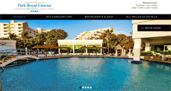 Desktop Screenshot of parkroyalcancunresort.com