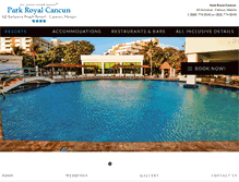 Tablet Screenshot of parkroyalcancunresort.com